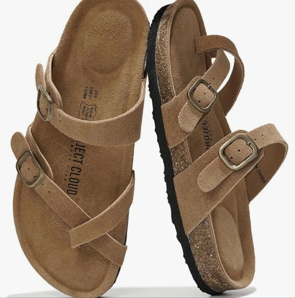 Project Cloud Lian Genuine Leather Memory Foam Sandals Size 10 - Picture 7 of 10